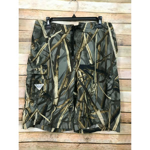 Columbia Sportswear PFG Mens Size 32 Camo Fishing Board Shorts